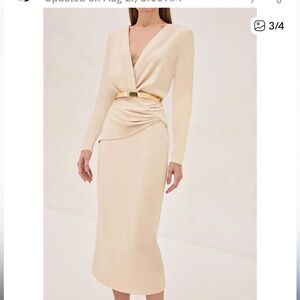 NEW ALEXIS fraser midi dress in cream